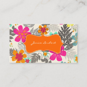 PixDezines Hawaiian Jungle/diy Background colour Business Card