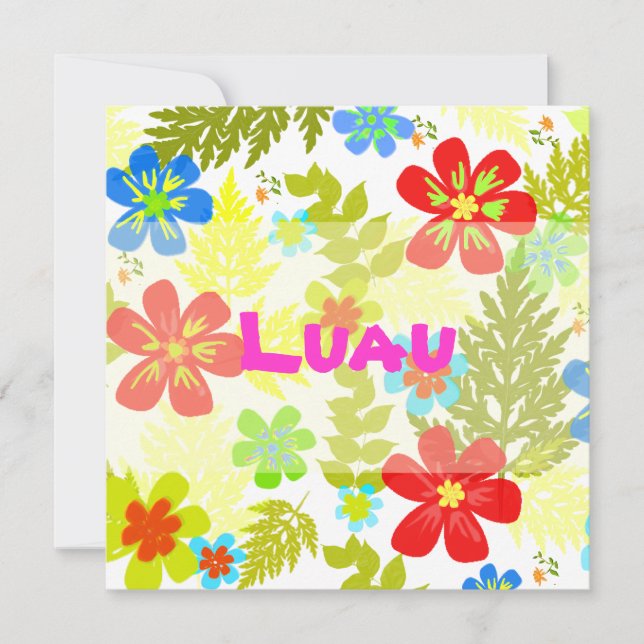 PixDezines hawaiian jungle/DIY background colour Invitation (Front)