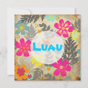 PixDezines hawaiian jungle/DIY background colour Invitation