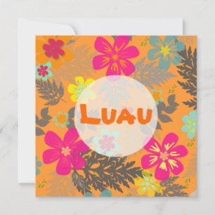 PixDezines hawaiian jungle/DIY background colour Invitation