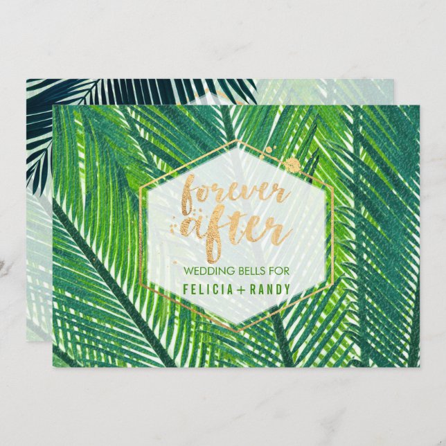 PixDezines Hawaiian Palm Fronds/DIY Background Invitation (Front/Back)