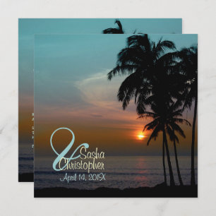 PixDezines Hawaiian Sunset Beach Scence/Aloha Invitation