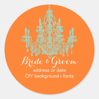 PixDezines hemlock green chandelier Classic Round Sticker