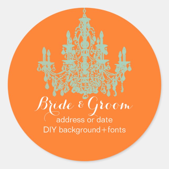 PixDezines hemlock green chandelier Classic Round Sticker (Front)