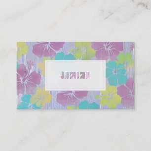 PixDezines hibiscus/DIY background colour Business Card