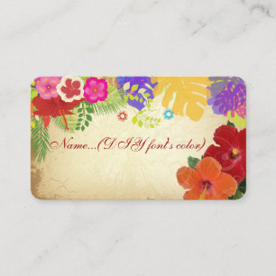 PixDezines hibiscus place cards (biz cards)