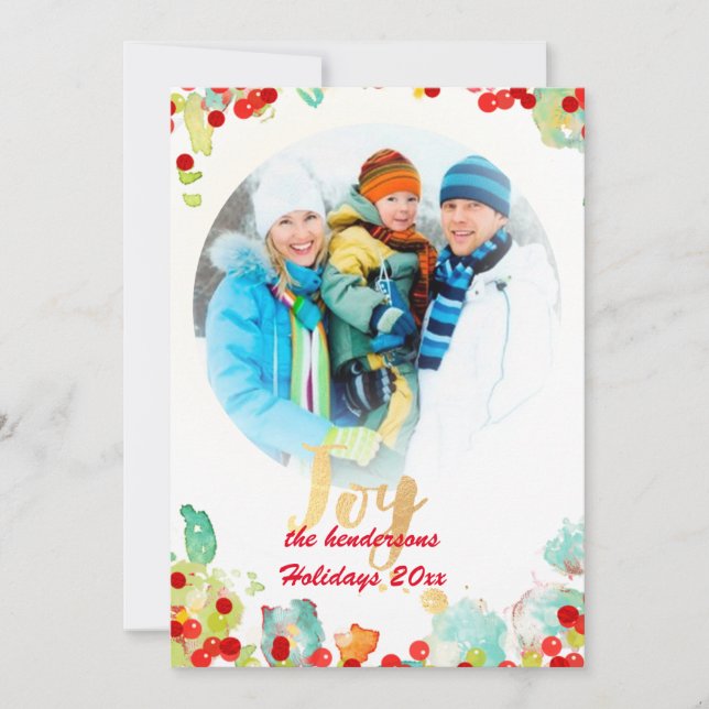 PixDezines holly wreath/holiday cards (Front)