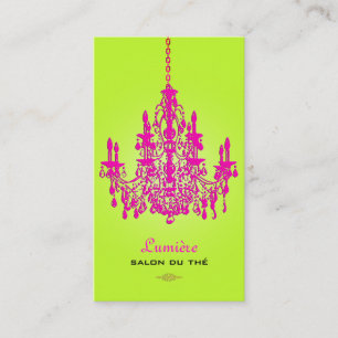 PixDezines hot pink crystal chandelier/DIY colour Business Card