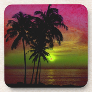 PixDezines hula sunset Coaster