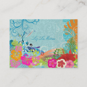 PixDezines hula waves Business Card