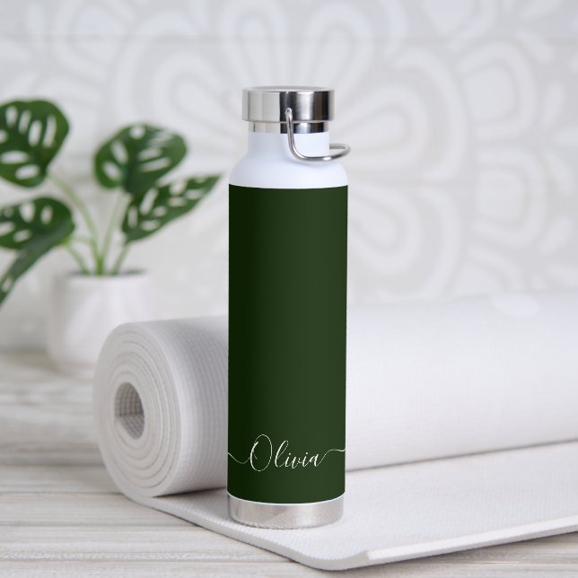 PixDezines Hunter Green DIY Colour Water Bottle (Yoga)