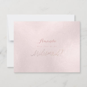 PixDezines Iridescent Blush Will You .. Bridesmaid Invitation