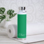PixDezines Jade Green DIY Colour Water Bottle<br><div class="desc">PixDezines water bottle,  jade green - DIY Colour customise it with your favourite font.  Copyright © 2022 PixDezines™. All rights reserved.</div>