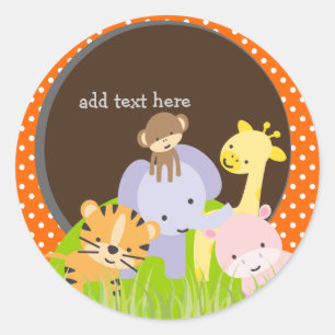 PixDezines Jungle stickers/DIY background colour Classic Round Sticker