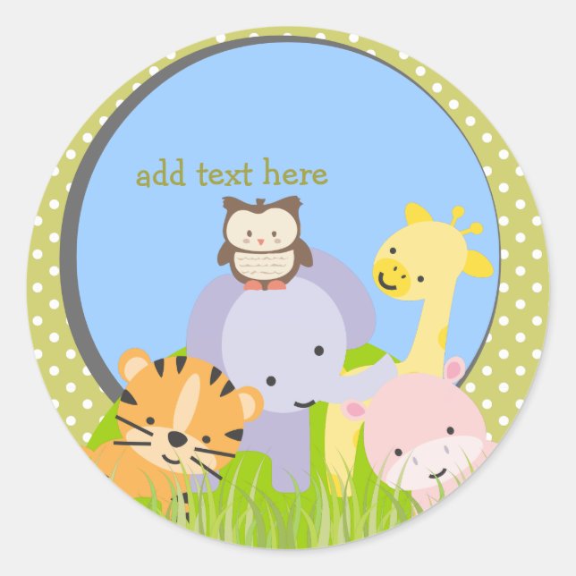 PixDezines Jungle stickers/DIY colours!!! Classic Round Sticker (Front)