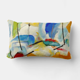 PixDezines Kandinsky 1913 Sea Battle Improv 31 Lumbar Cushion