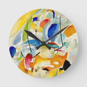 PixDezines Kandinsky 1913 Sea Battle Round Clock