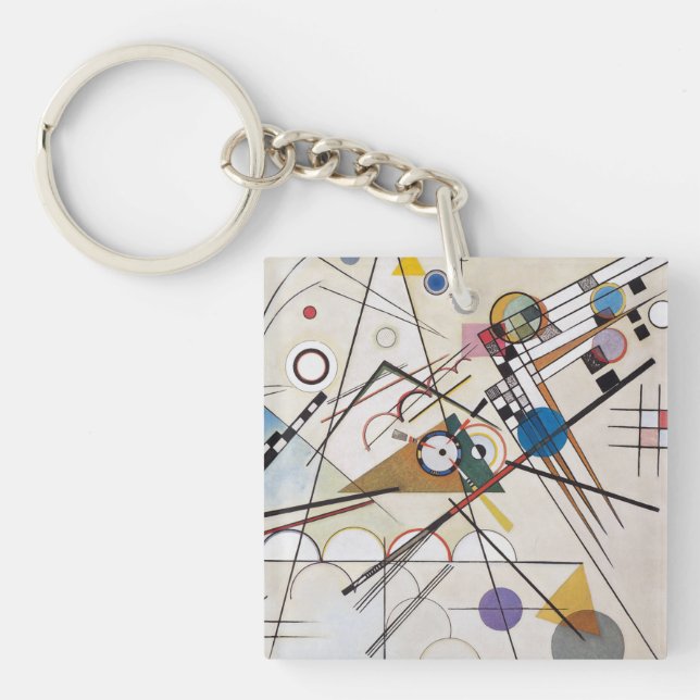 PixDezines Kandinsky 1923 Composition VIII Key Ring (Front)