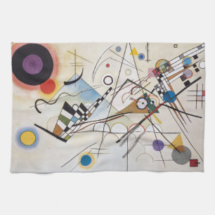 PixDezines Kandinsky 1923 Composition VIII Tea Towel