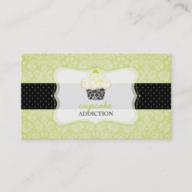 PixDezines Keylime cupcake/pâtisserie Business Card (Front)