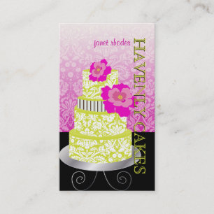 PixDezines Keylime Sponge Cake/pâtisserie Business Card