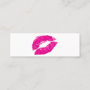PixDezines kiss hot pink lips Mini Business Card