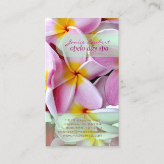 PixDezines KONA PINK PLUMERIAS Business Card