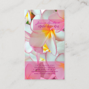 PixDezines KONA PINK PLUMERIAS Business Card