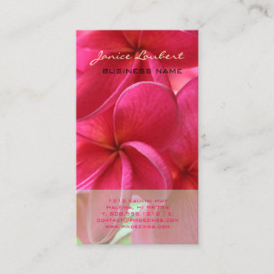PixDezines KONA PINK PLUMERIAS Business Card
