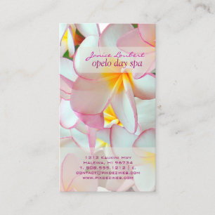 PixDezines KONA PINK PLUMERIAS Business Card
