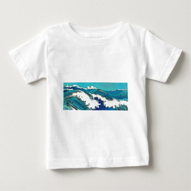 PixDezines konen uehara ocean waves, 上原 Baby T-Shirt (Front)