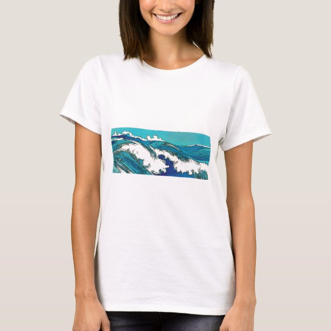PixDezines konen uehara ocean waves, 上原 T-Shirt (Front)