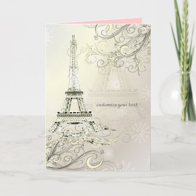 PixDezines la tour eiffel/paris Card (Front)