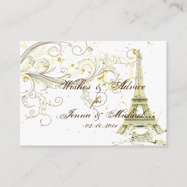 PixDezines la tour eiffel/paris/DIY background Advice Card (Front)