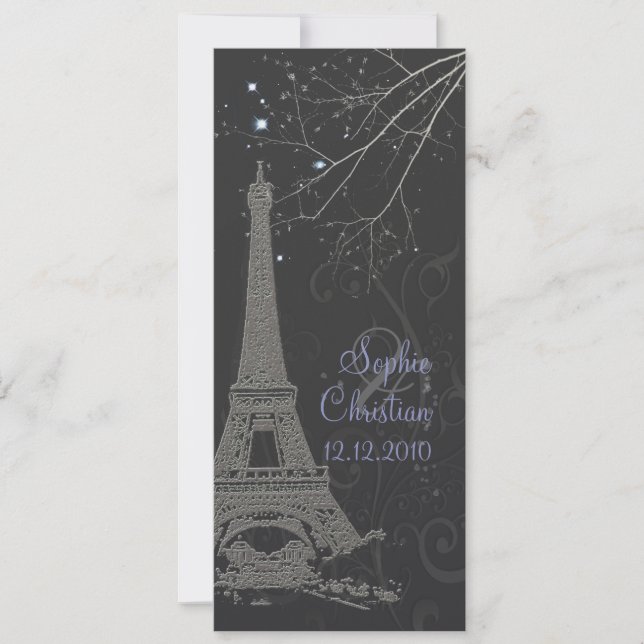 PixDezines la tour eiffel/paris Invitation (Front)