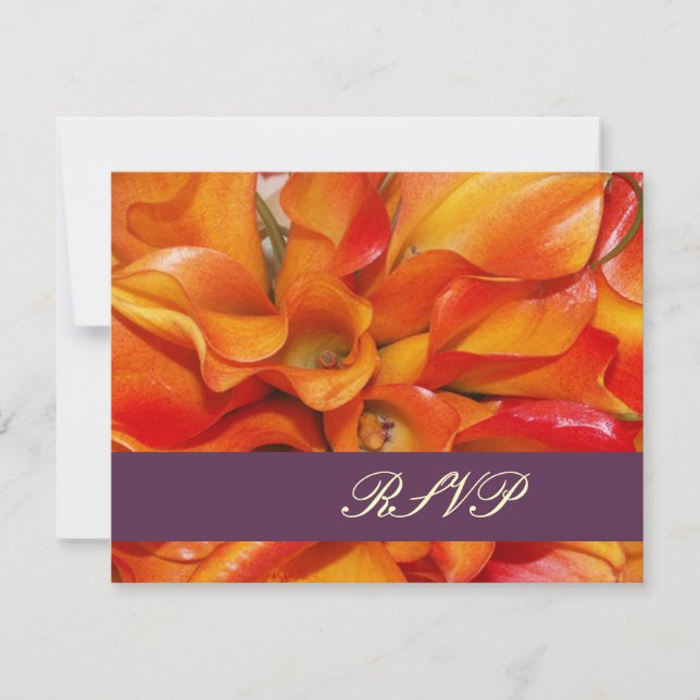 PixDezines LARGE RSVP ORANGE CALLA LILIES (Front)