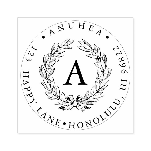 PixDezines Laurel Wreath Rubber Stamp (Imprint)