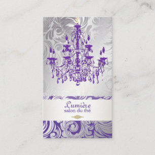 PixDezines lavender purple chandelier/DIY colour Business Card