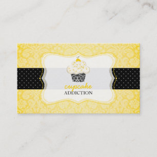 PixDezines lemon zest cupcake/pâtisserie Business Card