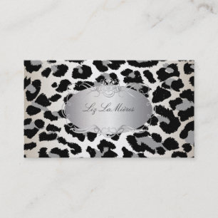 PixDezines leopard/champagne Business Card