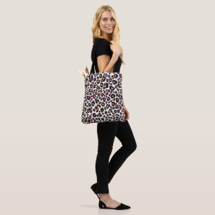 PixDezines Leopard Print/Pink+Orange/DIY bckground Tote Bag