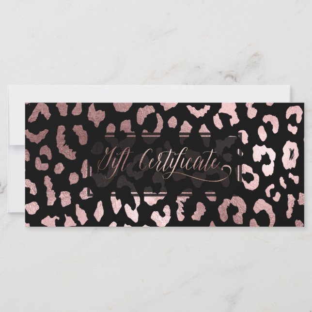 PixDezines Leopard/Rose Gold/Gift Certificate (Front)