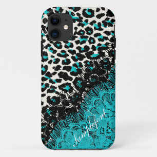 PixDezines leopard spots/faux lace Case-Mate iPhone Case