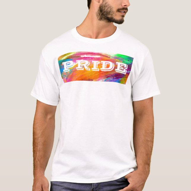 PixDezines LGBT Rainbow Pride T-Shirt (Front)