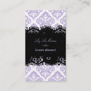 PixDezines Lilac Olivia Damask/diy background Business Card