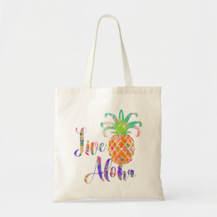 PixDezines Live Aloha Pineapple Tote Bag