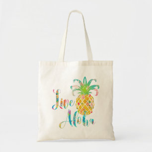 PixDezines Live Aloha Pineapple Tote Bag