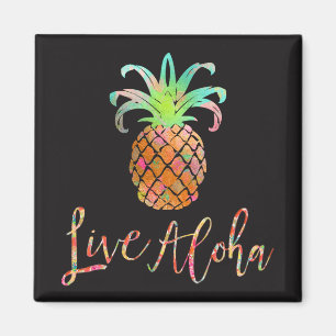 PixDezines Live Aloha Pineapples/DIY background Magnet