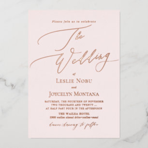 PixDezines Luxe Calligraphy Minimalist Rose Gold