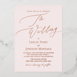 PixDezines Luxe Calligraphy Minimalist Rose Gold